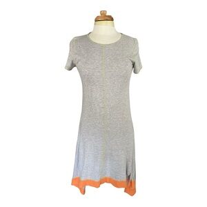 Lisa Todd Asymmetrical Dress in Gray and Orange